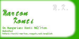 marton konti business card